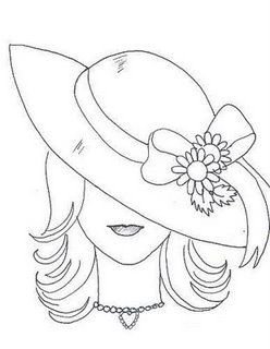 Красивая шляпка раскраска