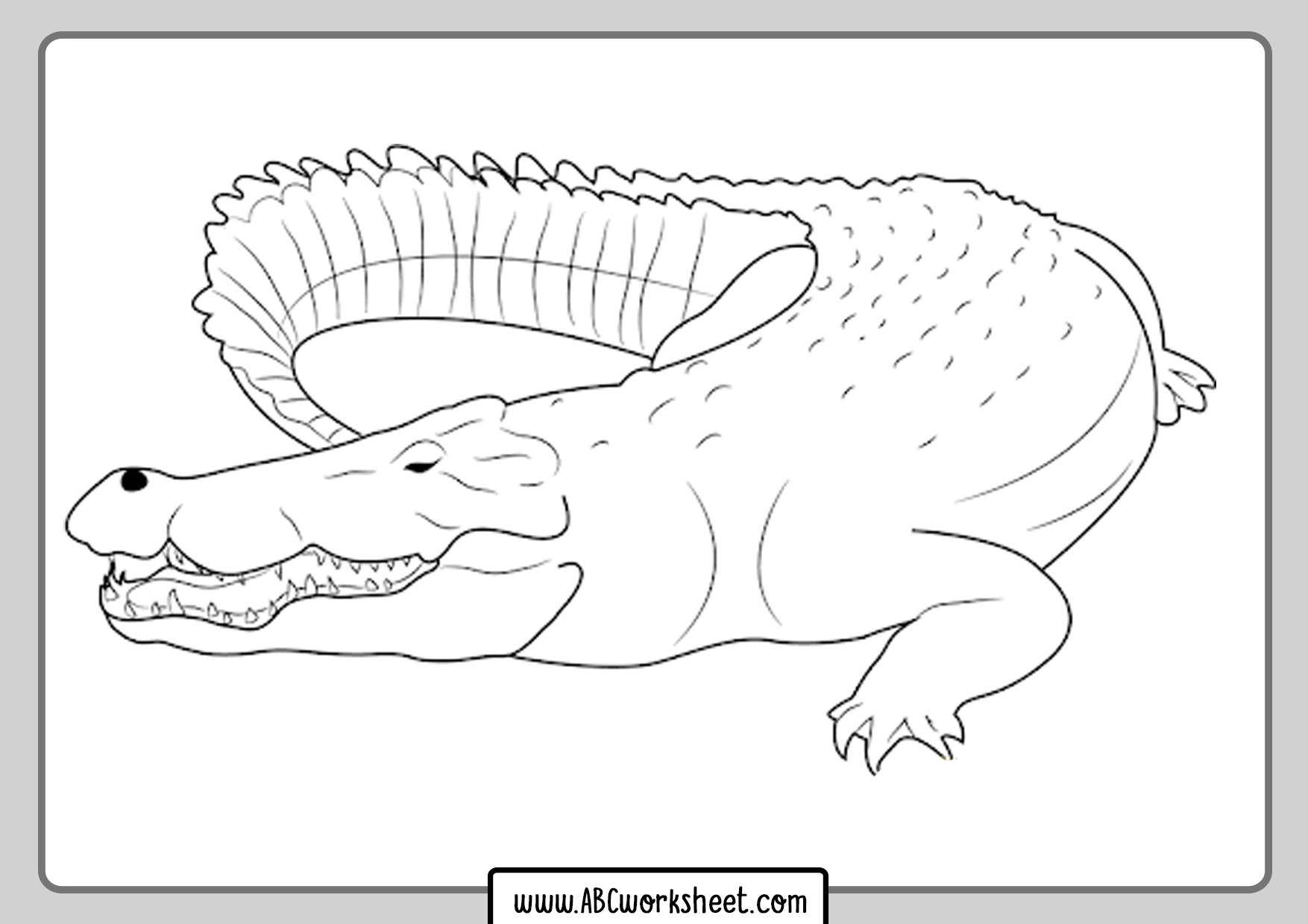 Морской крокодил раскраска