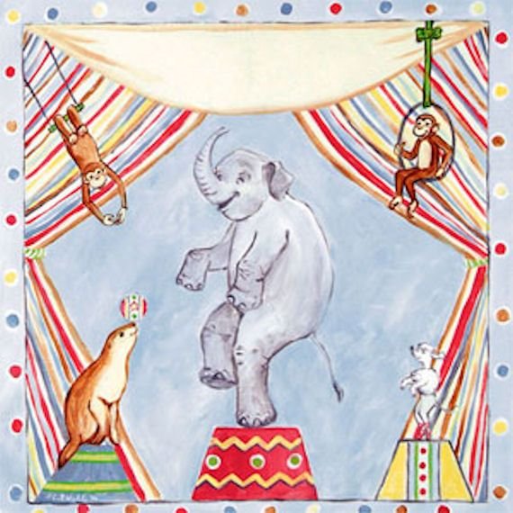 Детские рисунки на тему цирк