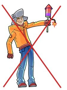 Рисунок безопасность пользования пиротехникой