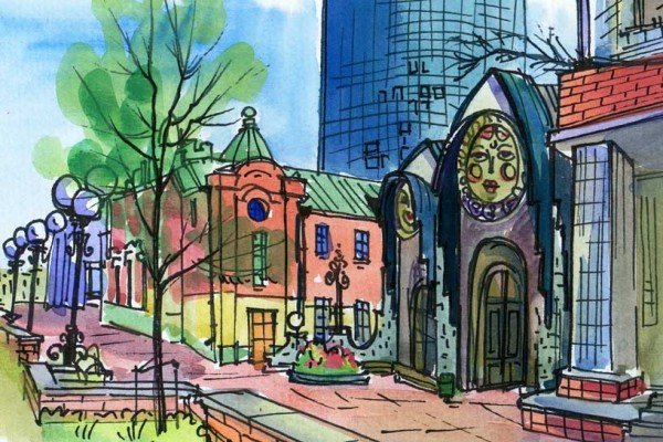 Новосибирск рисунок