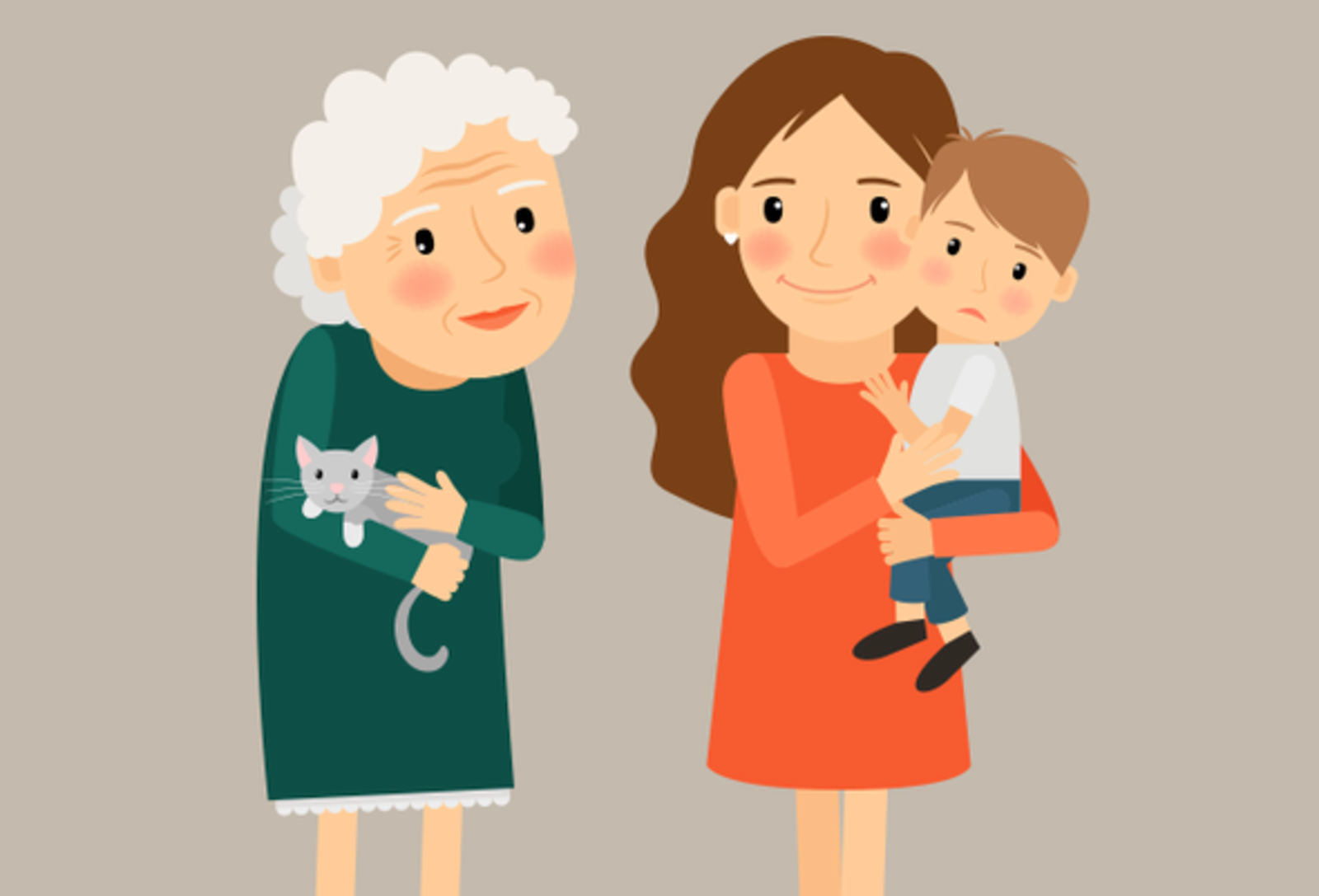 Семья мультяшная. Мама и бабушка рисунок. Бабушка с ребенком мультяшный. Семья рисунок.