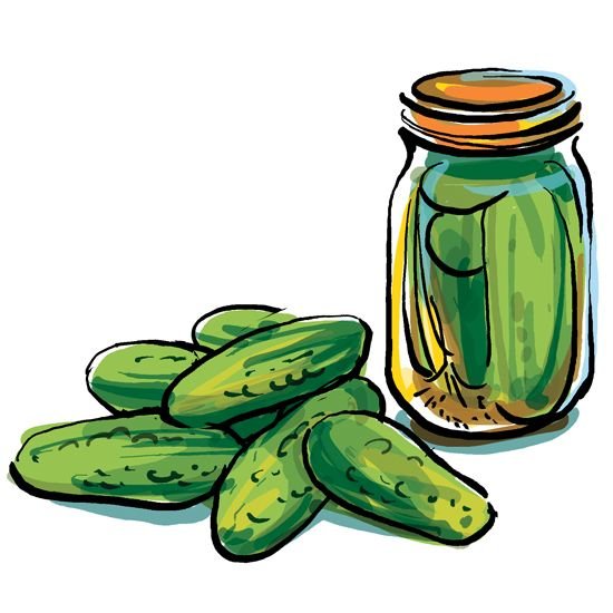 Банка с огурцами рисование