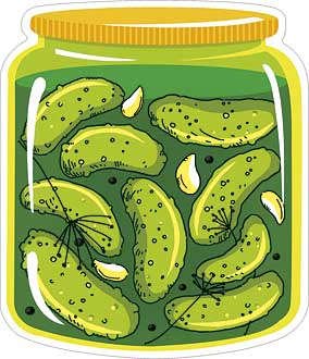Соленый огурец вектор