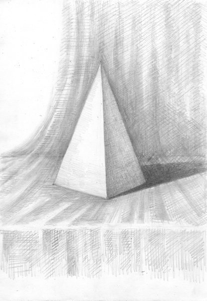 Рисование геометрических тел (Призма, пирамида, куб).