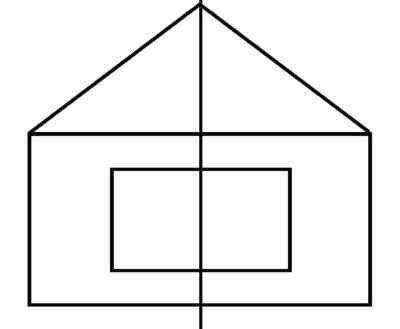 Симметричное изображение домика