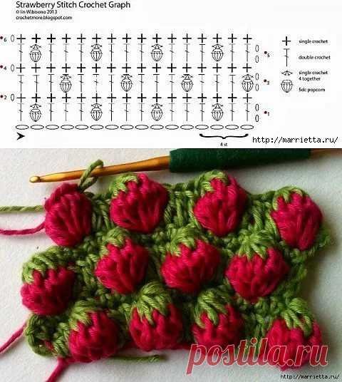 Схема вязания шишечек спицами
