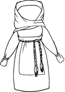 Русские народные куклы раскраска