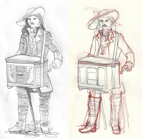 Франц Шуберт шарманщик рисунок