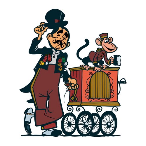 Шарманщик карикатура