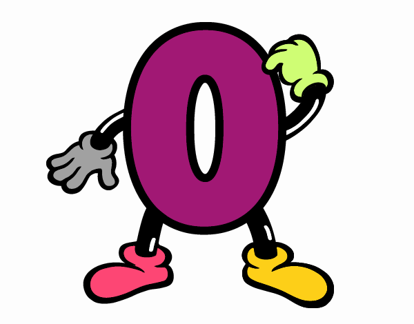 Цифра ноль с глазками