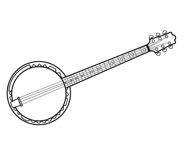 Банджо инструмент раскраска
