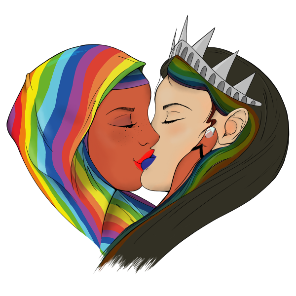 Разноцветный поцелуй