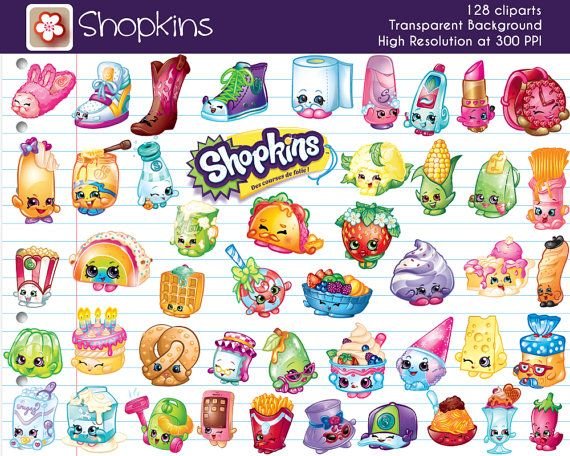 Шопкинс много на одном листе