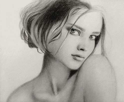 Наталья Водянова портрет в профиль