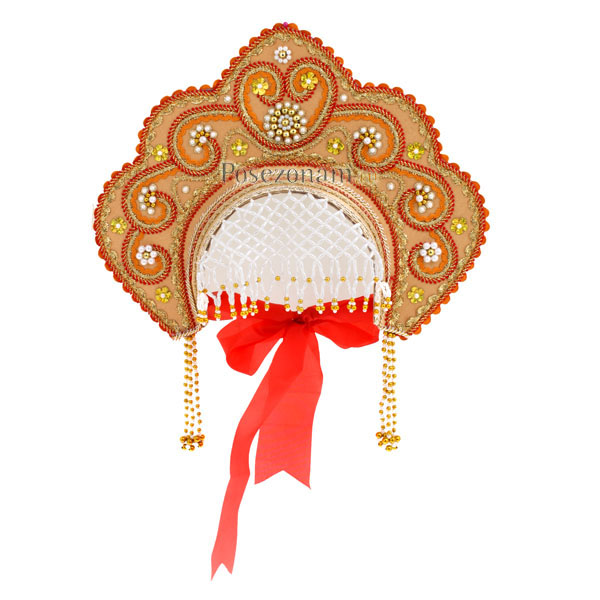 Кокошник на белом фоне