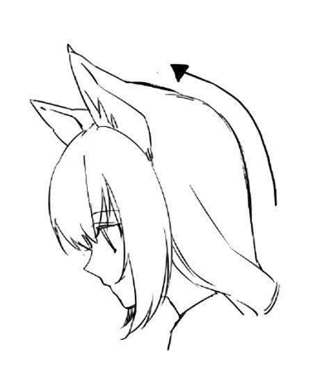 Рисование кошачьих ушей