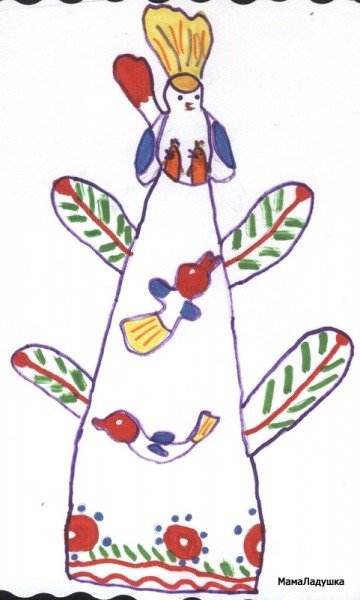 Рисунок хлудневской игрушки для детей
