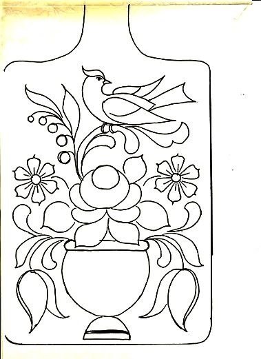 Трафаретыгородетской росписи по дереву