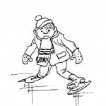 Раскраска катания на коньках