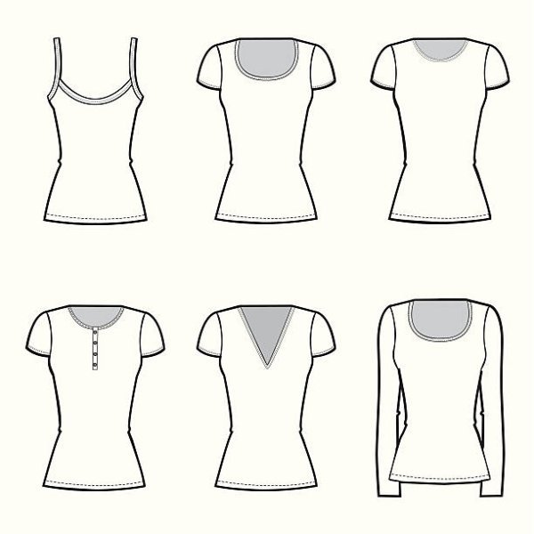 Рисунки футболки по этапно