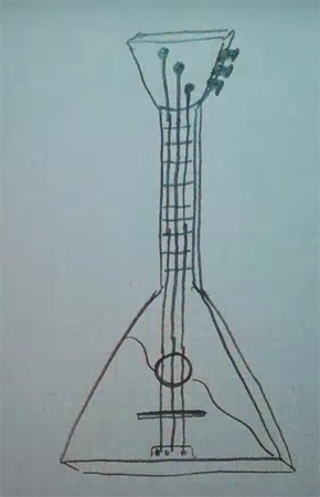 Легкий рисунок балалайки