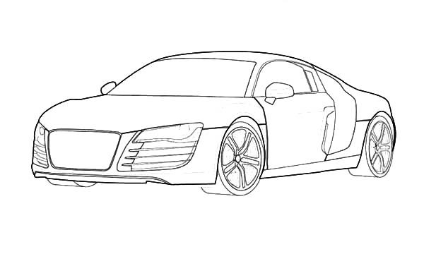 Раскраска Audi r8
