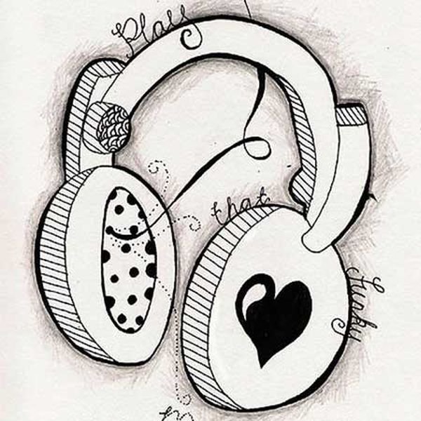 Лёгкие рисунки для личного дневника черно белые