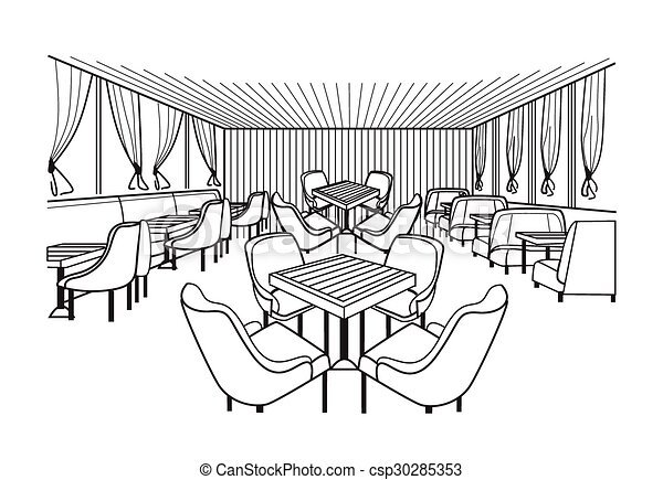 Эскиз уличное кафе