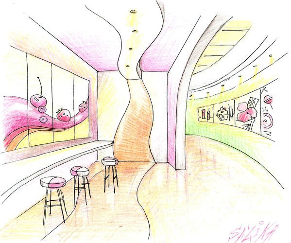 Раскраски кафе внутри для детей