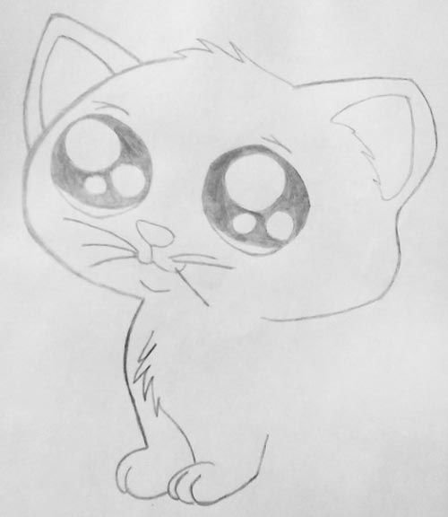 Милые котята рисунки карандашом
