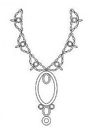 Египетские украшения раскраски ожерелье