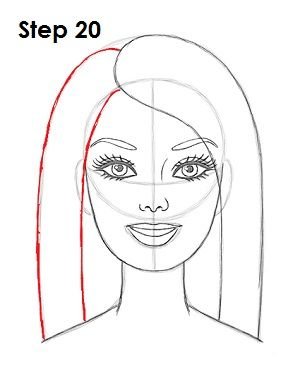 Лицо Барби рисунок