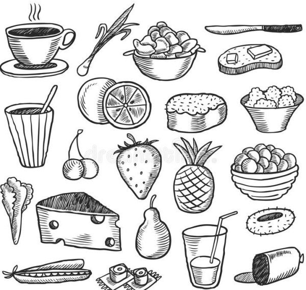 Еда карандашом