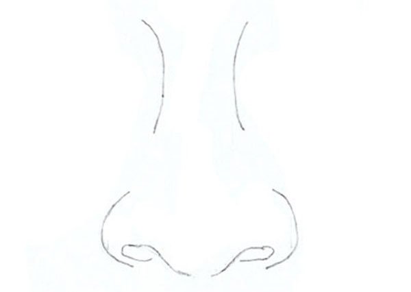 Разные формы носа для рисования