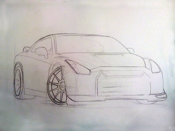 Крутые Тачки карандашом