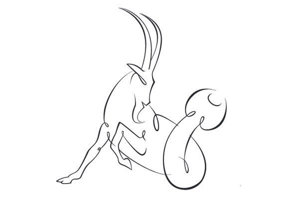 Козерог карандашом