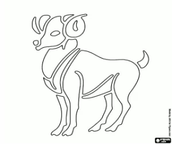 Козерог рисовать карандашом