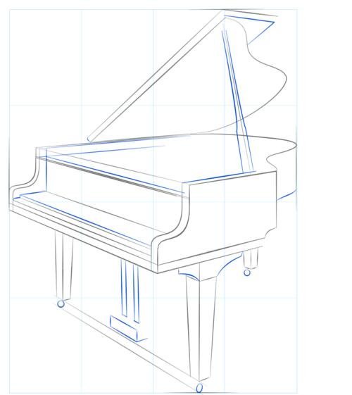 Пианино раскраска
