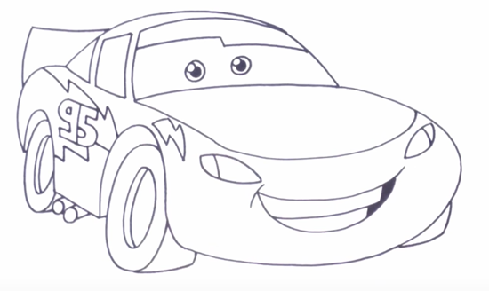 Молния Маквин карандашом