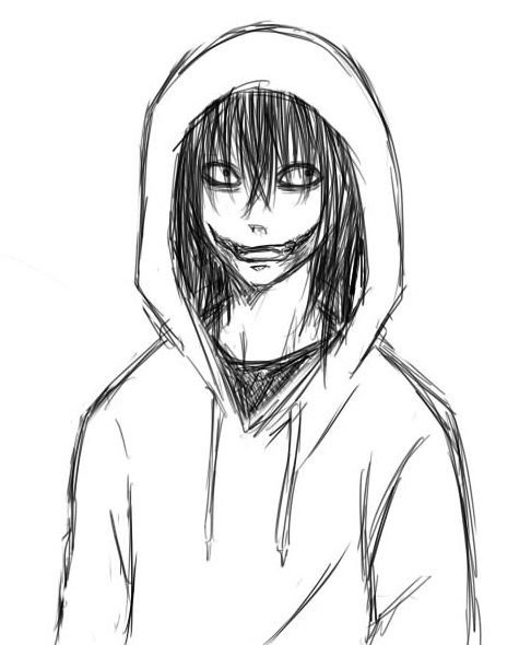 Аниме крипипаста Джефф убийца срисовка