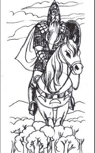 Рисунок к былине Илья Муромец и Соловей разбойник