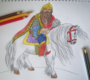 Памятник Вольге рисунок