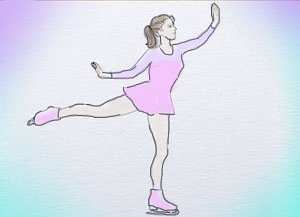 Рисунки фигурное катание легкие