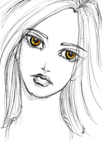 Портрет в профиль карандашом