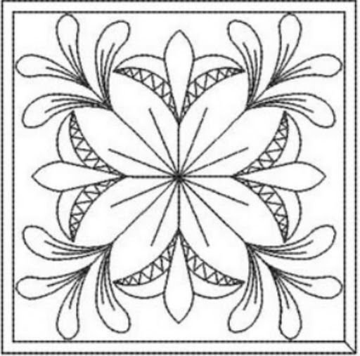Цветочный орнамент в квадрате