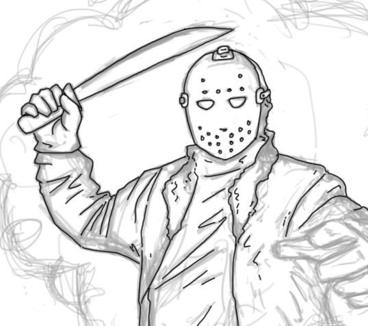 How to draw Джейсон Вурхис