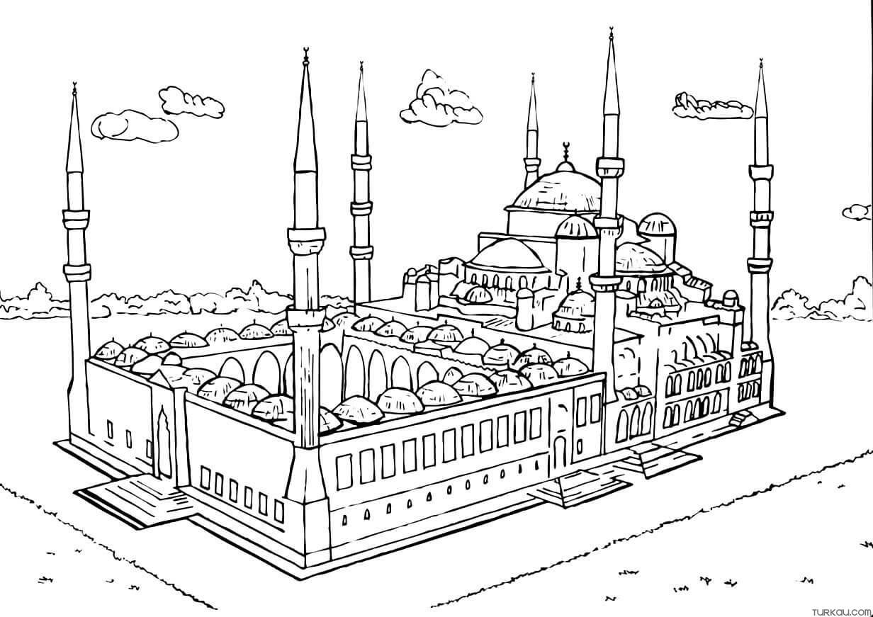 Мечеть раскраска