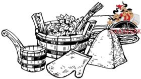 Ковш для бани вектор