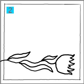 Эскиз гобелена карандашом